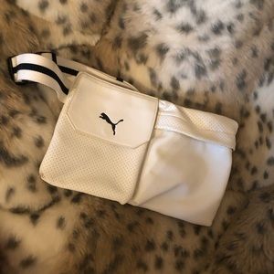 PUMA white leather waist bag